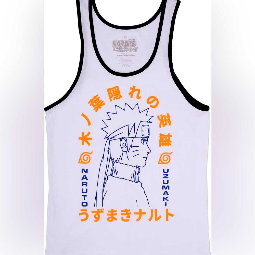 Naruto Shippuden Mens Tank Top Anime Hero of The Hidden Leaf Officially Licensed